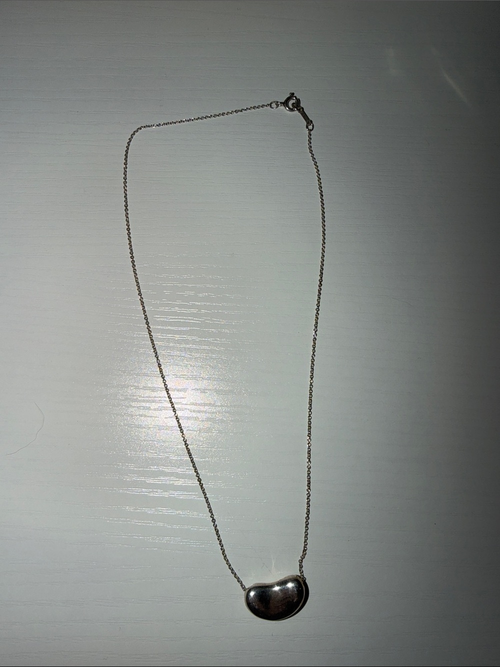 Tiffany & Co. Peretti Collection Silver Bean Pendant Necklace